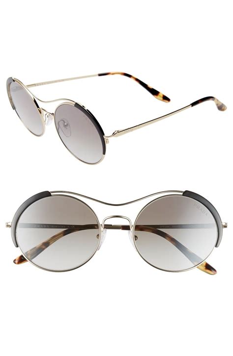 prada round sunglass|Prada 53mm round sunglasses.